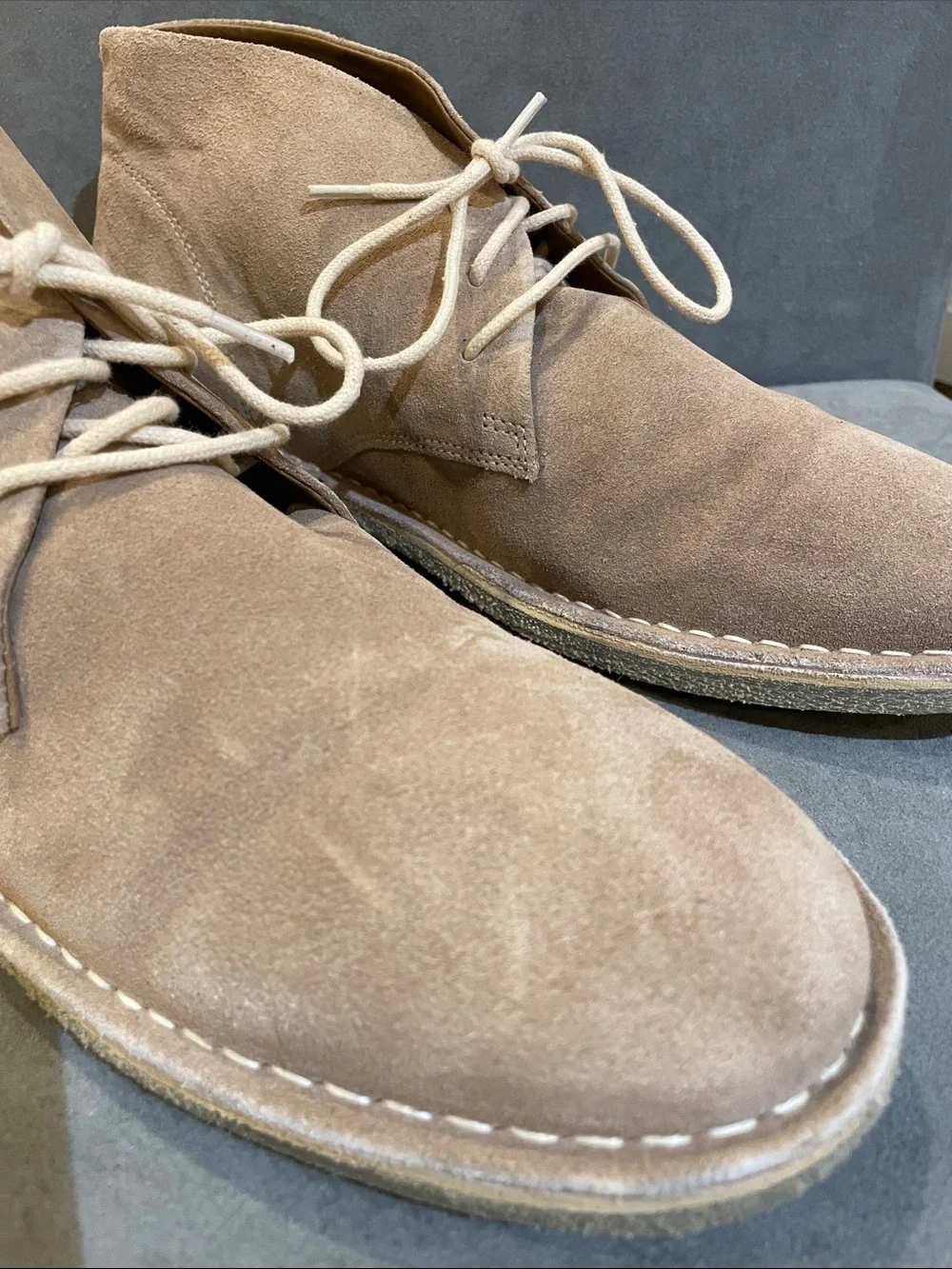 ASOS Design Tan Suede Desert Chukka Boots Size 11 - Neutral Taupe Beige